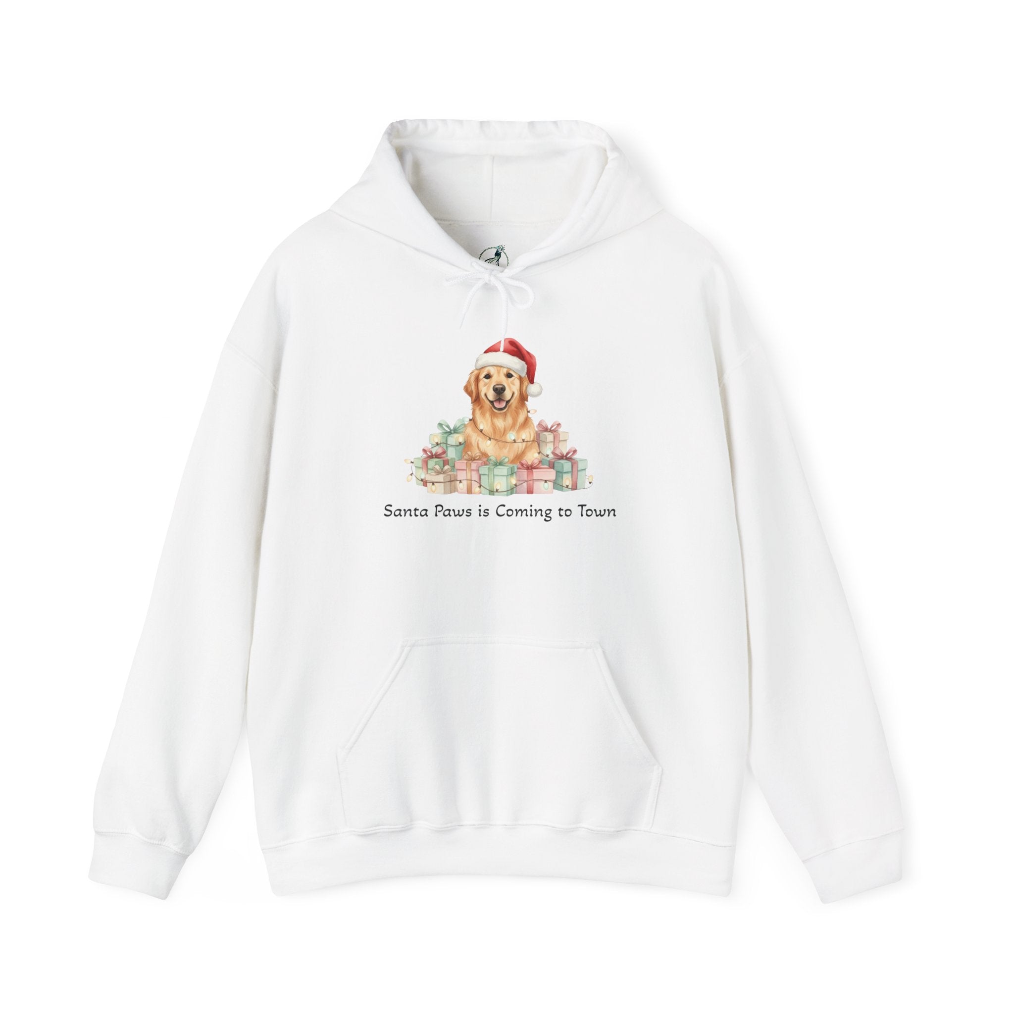 Golden Retriever Christmas Hoodie - Santa Paws is Coming to Town