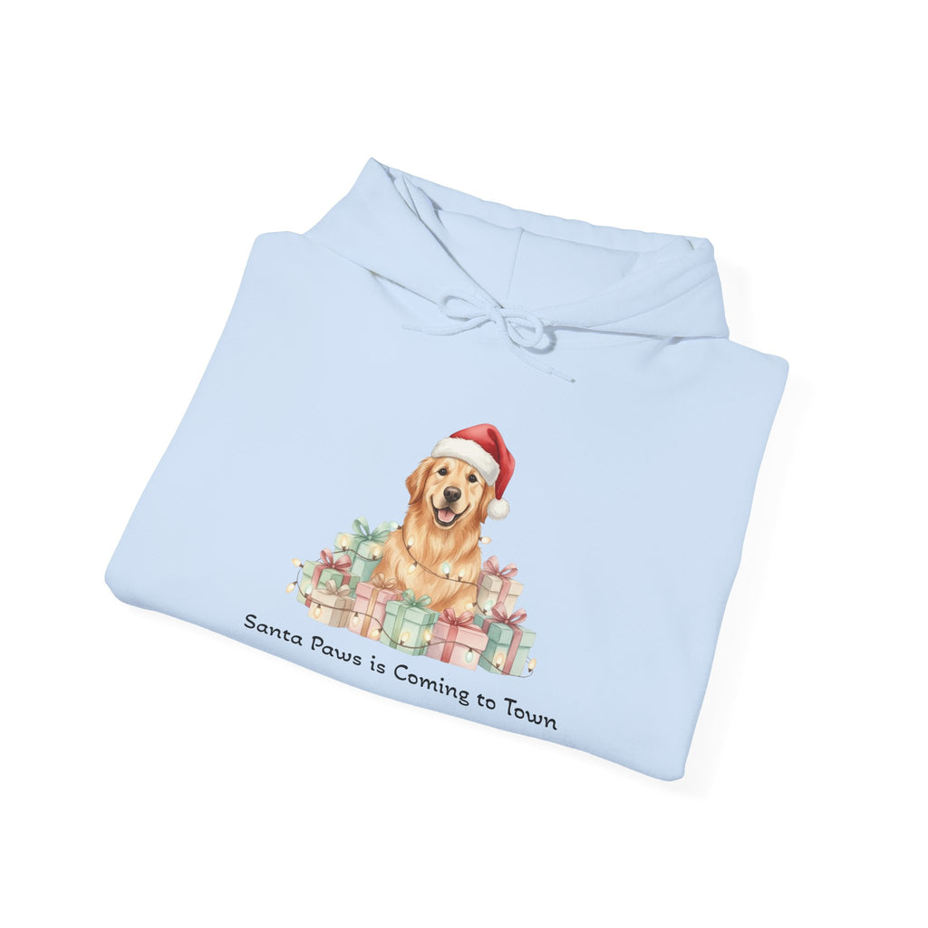 Golden Retriever Christmas Hoodie - Santa Paws is Coming to Town