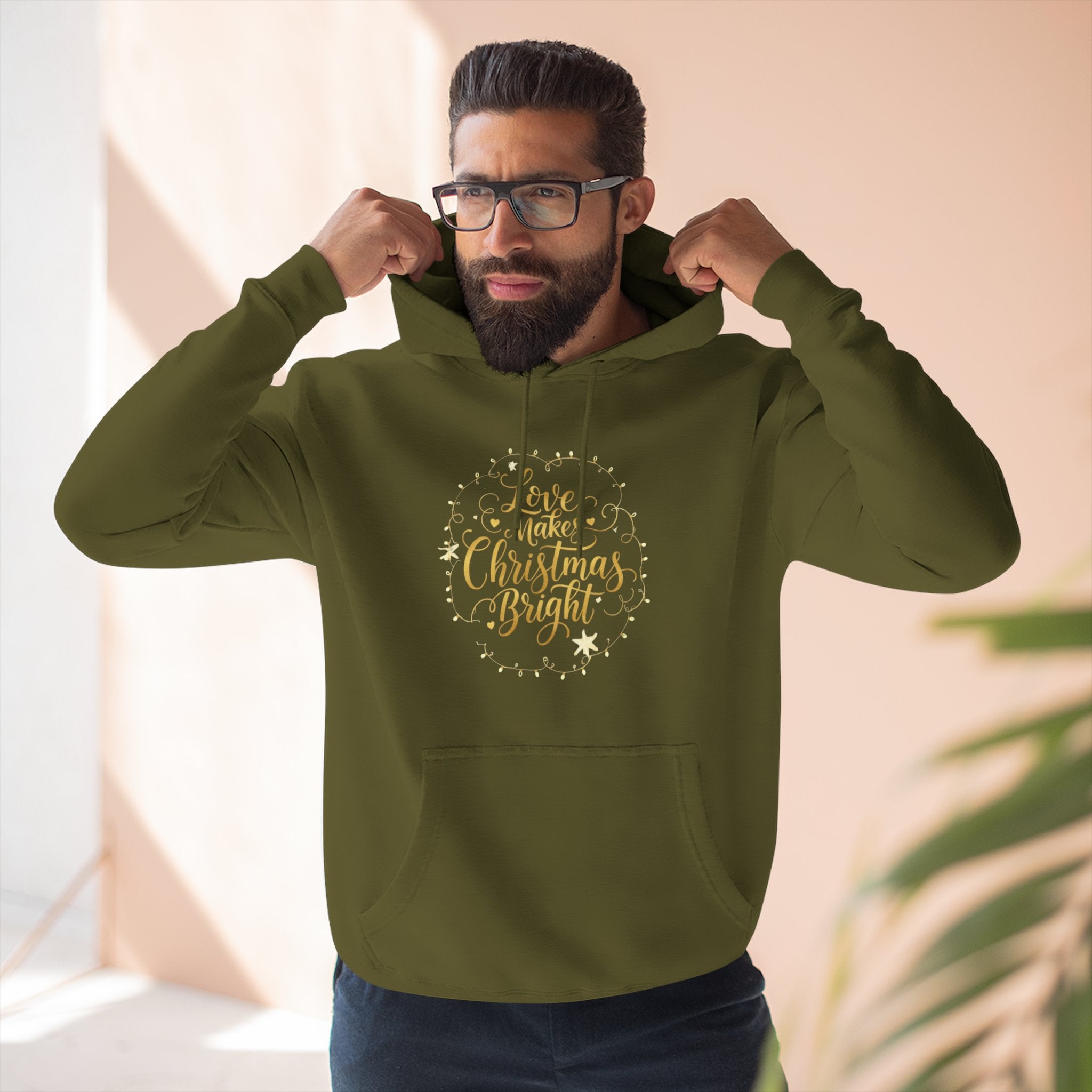 Christmas Quote Fleece Hoodie