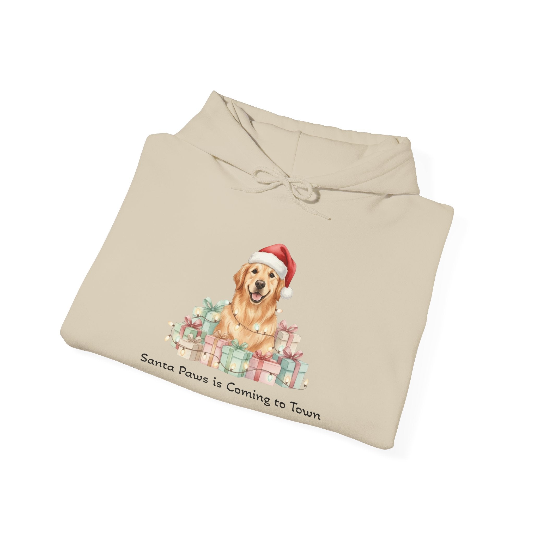 Golden Retriever Christmas Hoodie - Santa Paws is Coming to Town