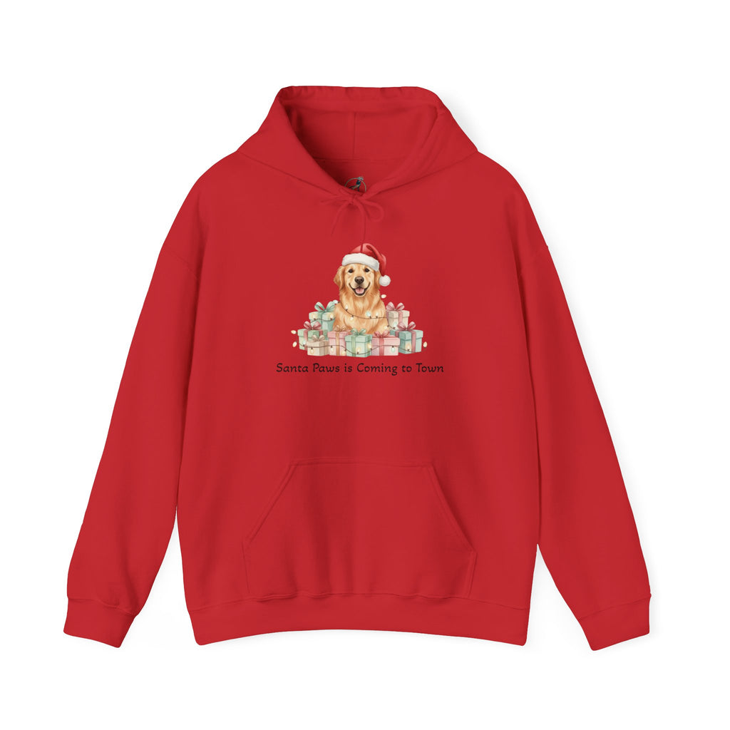 Golden Retriever Christmas Hoodie - Santa Paws is Coming to Town