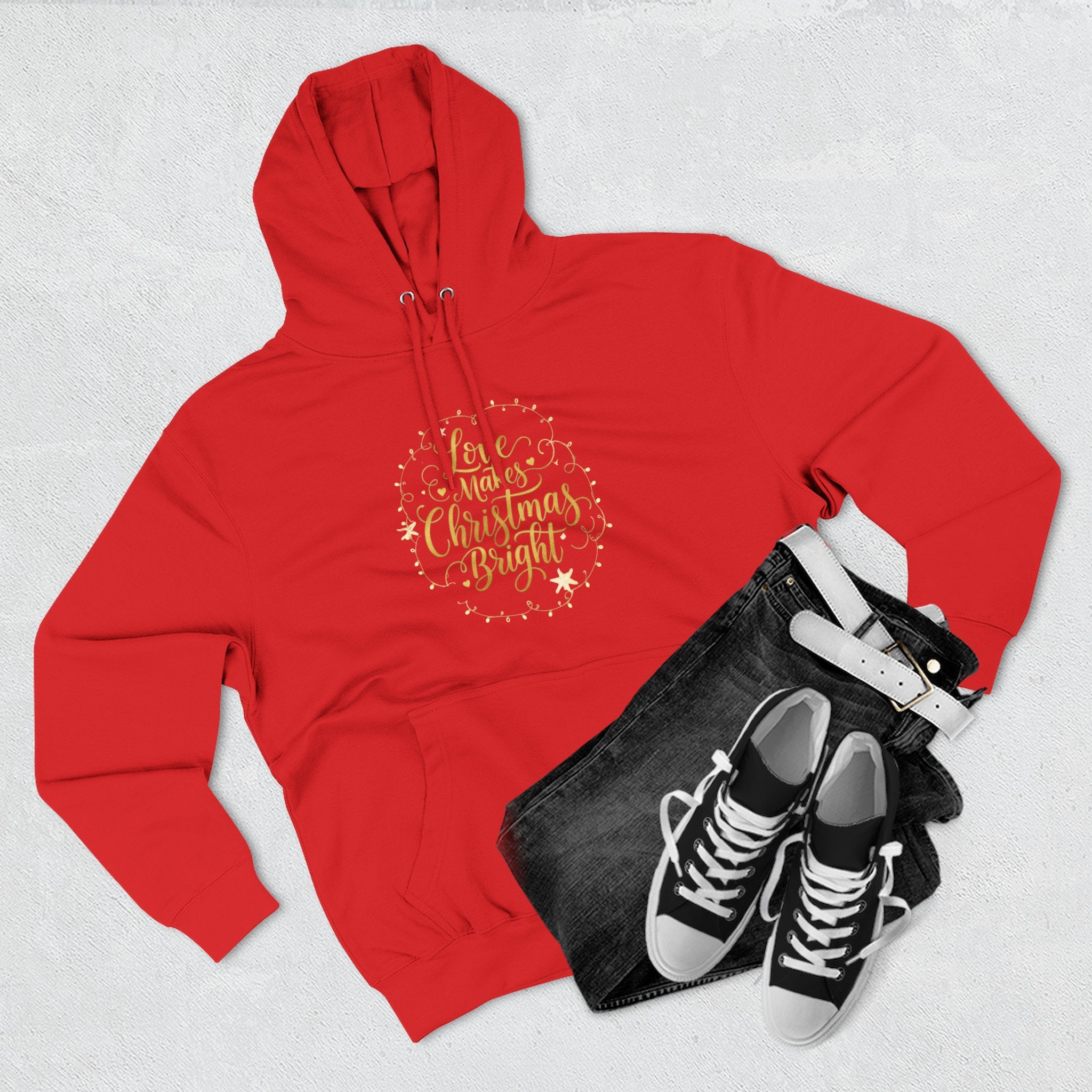 Christmas Quote Fleece Hoodie