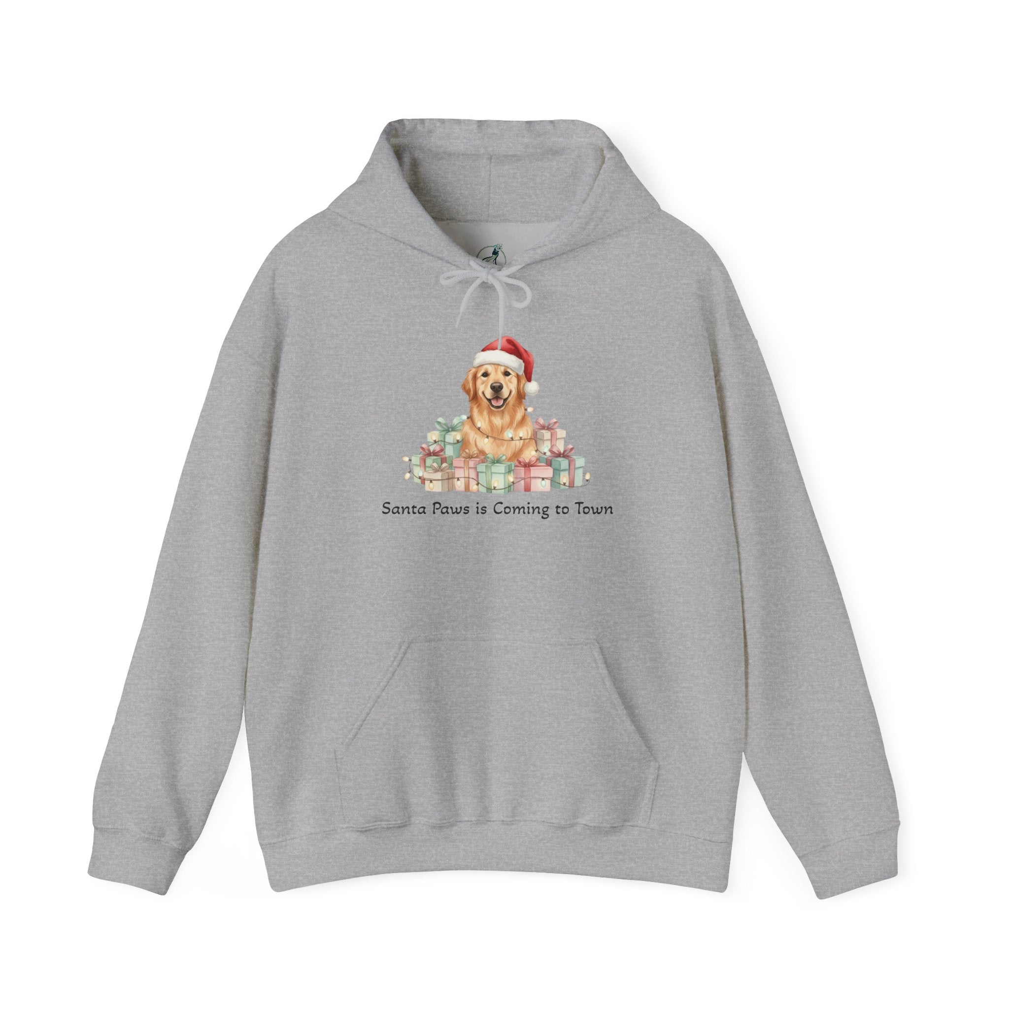 Golden Retriever Christmas Hoodie - Santa Paws is Coming to Town