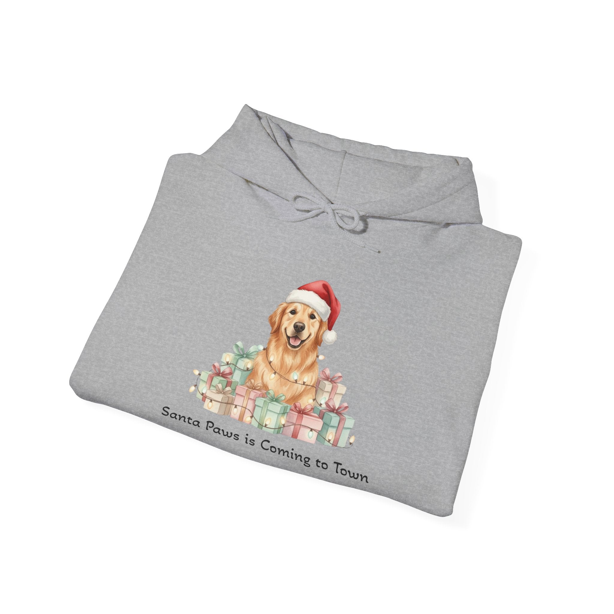 Golden Retriever Christmas Hoodie - Santa Paws is Coming to Town