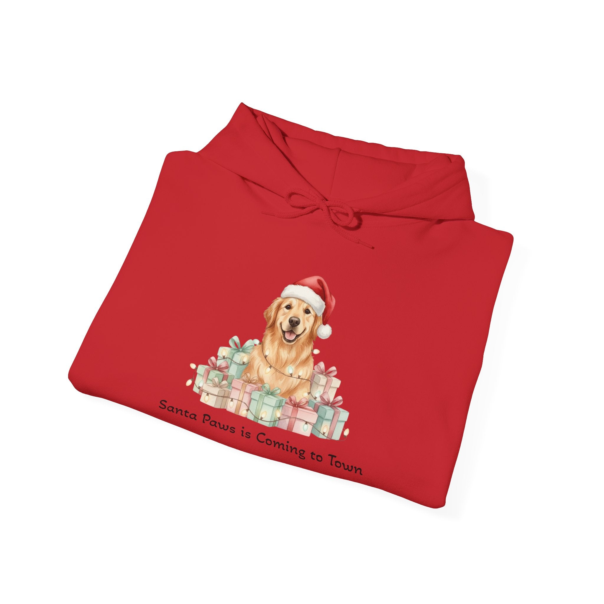 Golden Retriever Christmas Hoodie - Santa Paws is Coming to Town