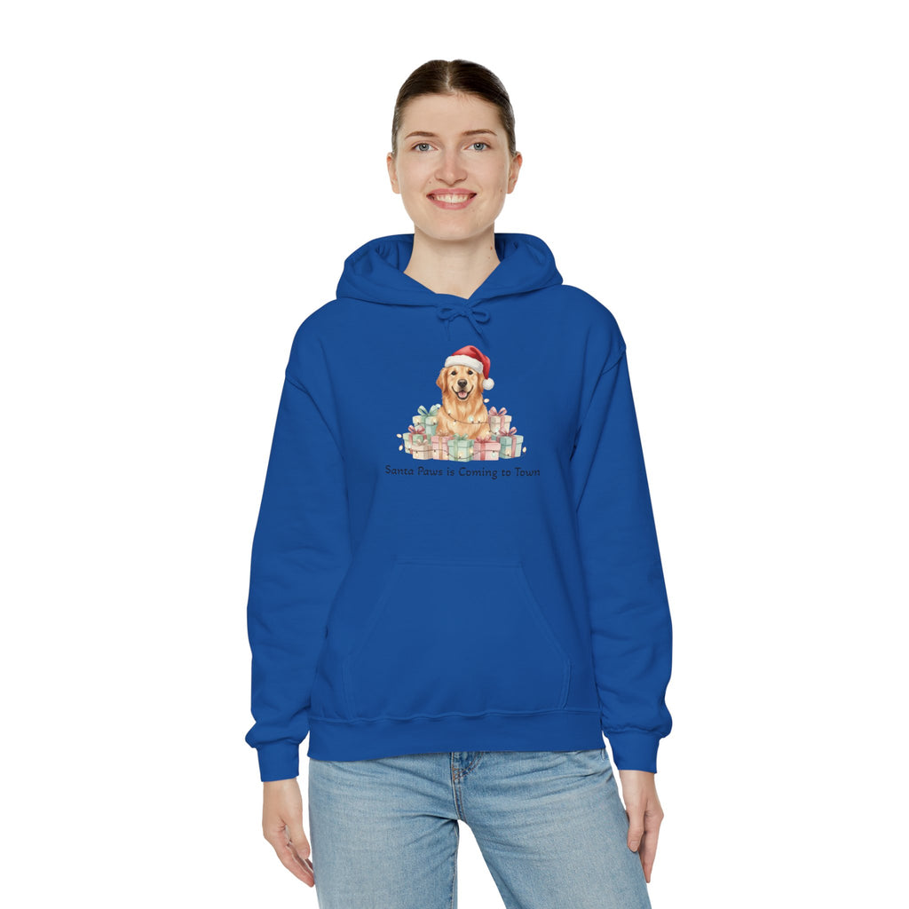 Golden Retriever Christmas Hoodie - Santa Paws is Coming to Town