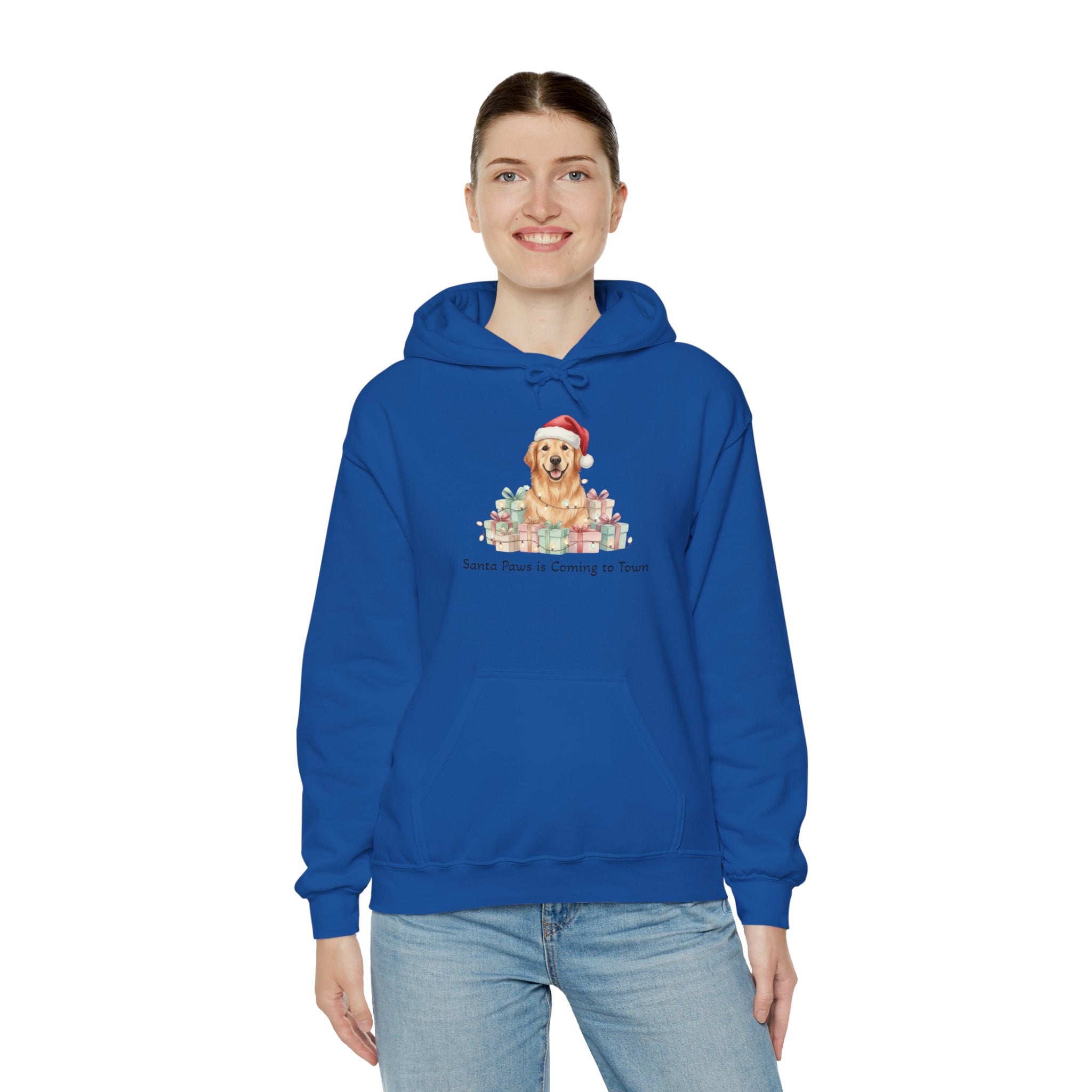 Golden Retriever Christmas Hoodie - Santa Paws is Coming to Town