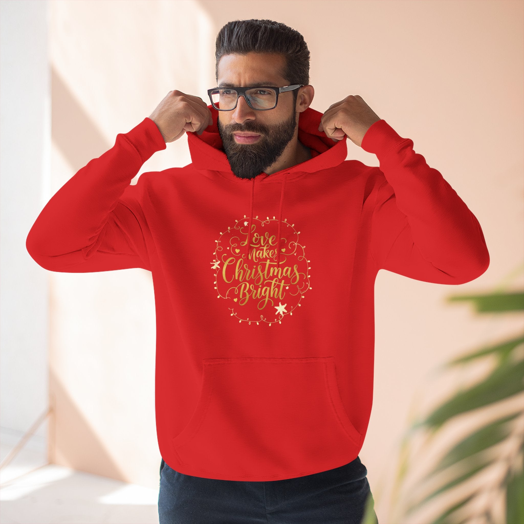 Christmas Quote Fleece Hoodie