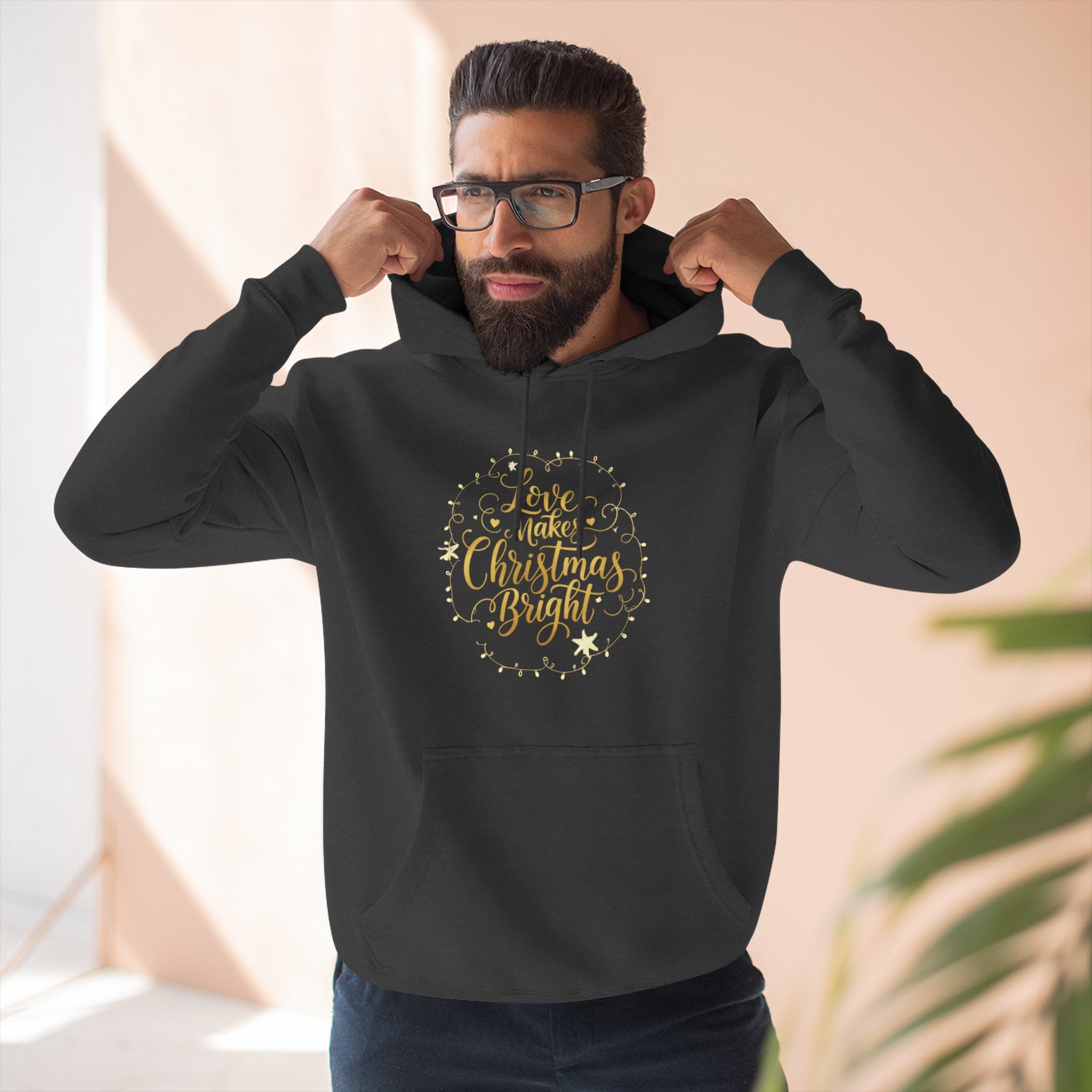 Christmas Quote Fleece Hoodie